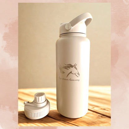 Gourde isotherme avec paille et support magnétique Equestrian Accessory